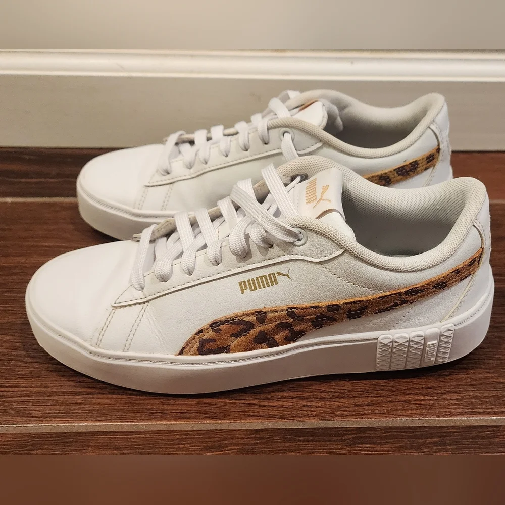 Puma Smash Platform leopard shoes - size 8.5 - Picture 3 of 6